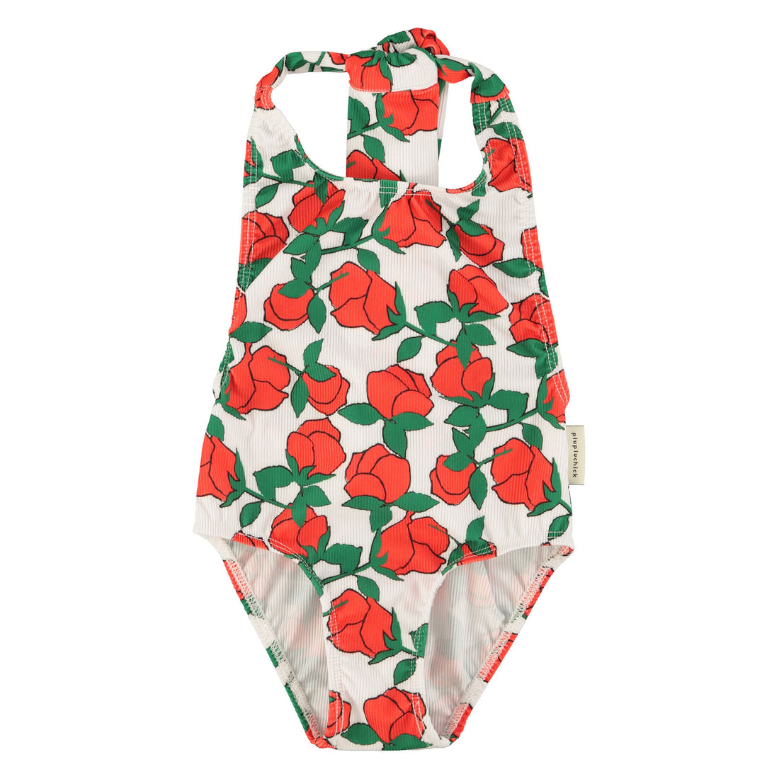 Piupiuchick Ecru/Red Roses Swimsuit