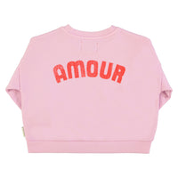 Piupiuchick Lilac/Red Heart Print Sweatshirt