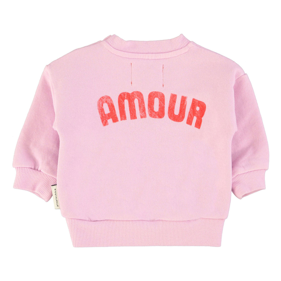 Piupiuchick Lilac/Red Heart Print Baby Sweatshirt