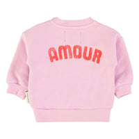 Piupiuchick Lilac/Red Heart Print Baby Sweatshirt