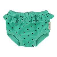 Piupiuchick Green/Black Hearts All Over High Waisted Shorties