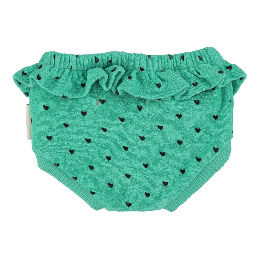 Piupiuchick Green/Black Hearts All Over High Waisted Shorties