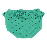 Piupiuchick Green/Black Hearts All Over High Waisted Shorties