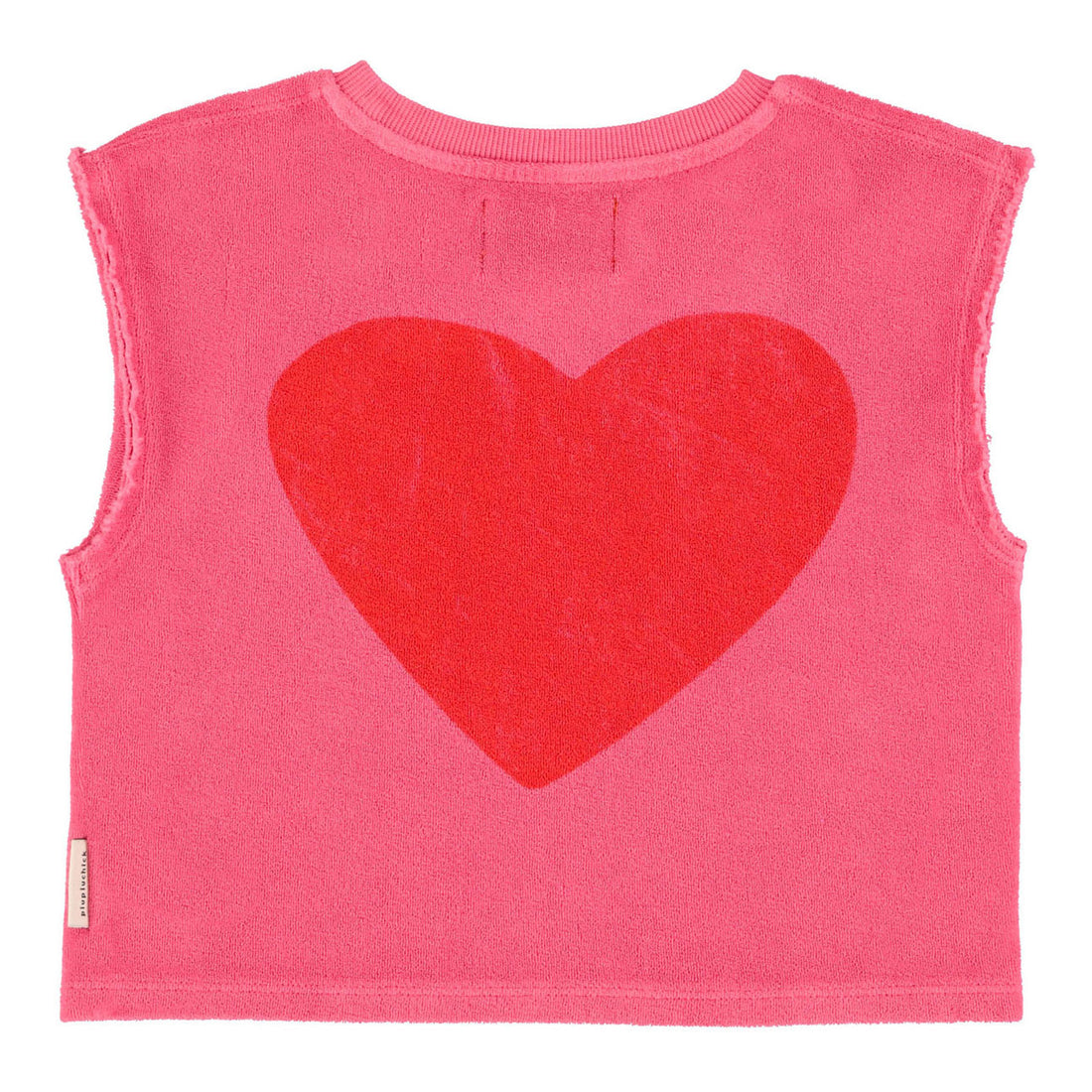 Piupiuchick Pink "Amour" Print Baby Top