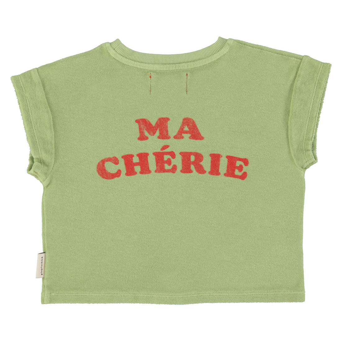 Piupiuchick Light Olive Cherry Print Baby T-Shirt