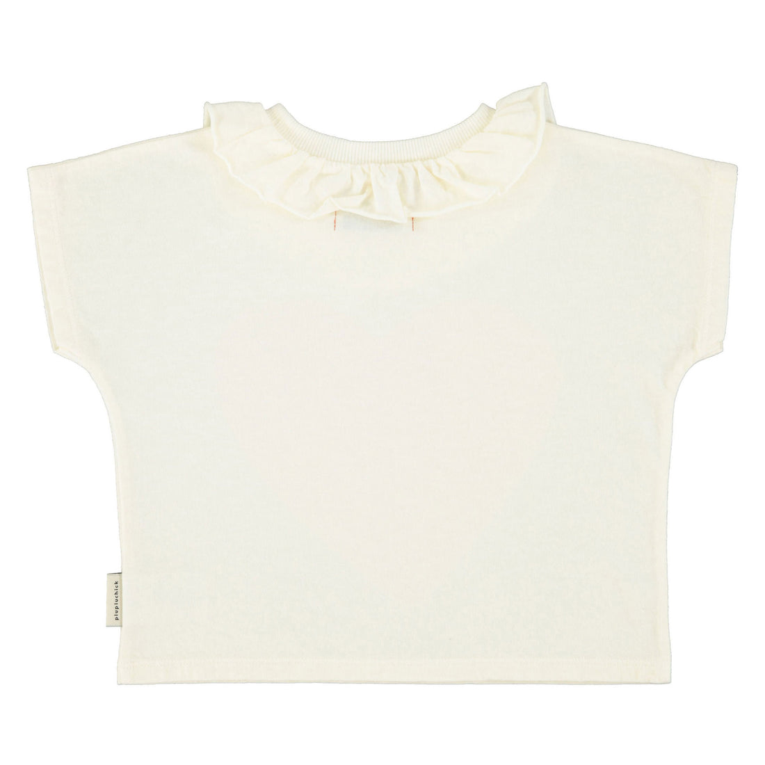 Piupiuchick Ecru/Red Heart Print T-Shirt