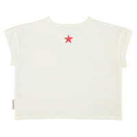 Piupiuchick Ecru "Peace" Print T-Shirt