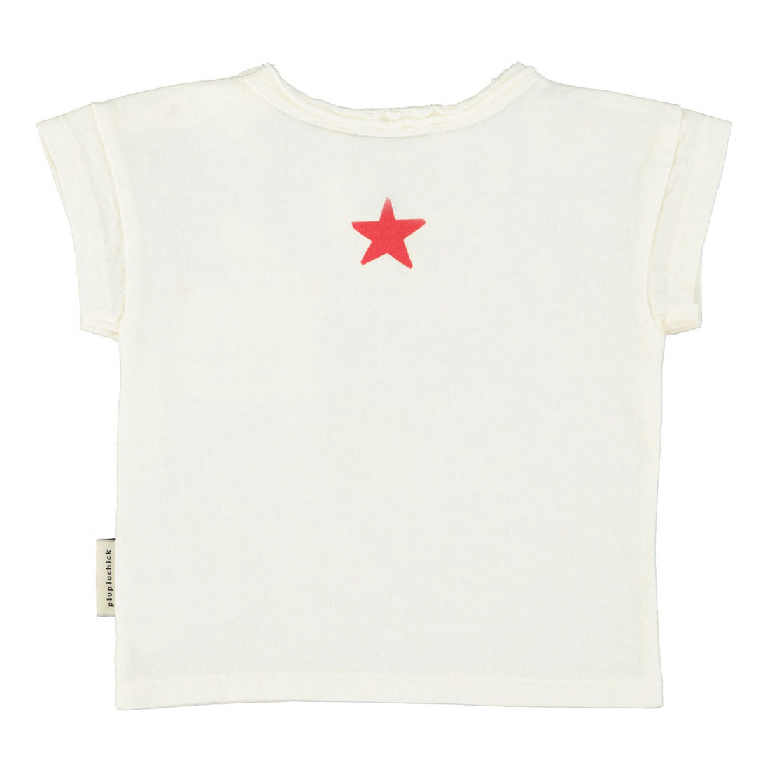 Piupiuchick Ecru "Peace" Print Baby T-Shirt
