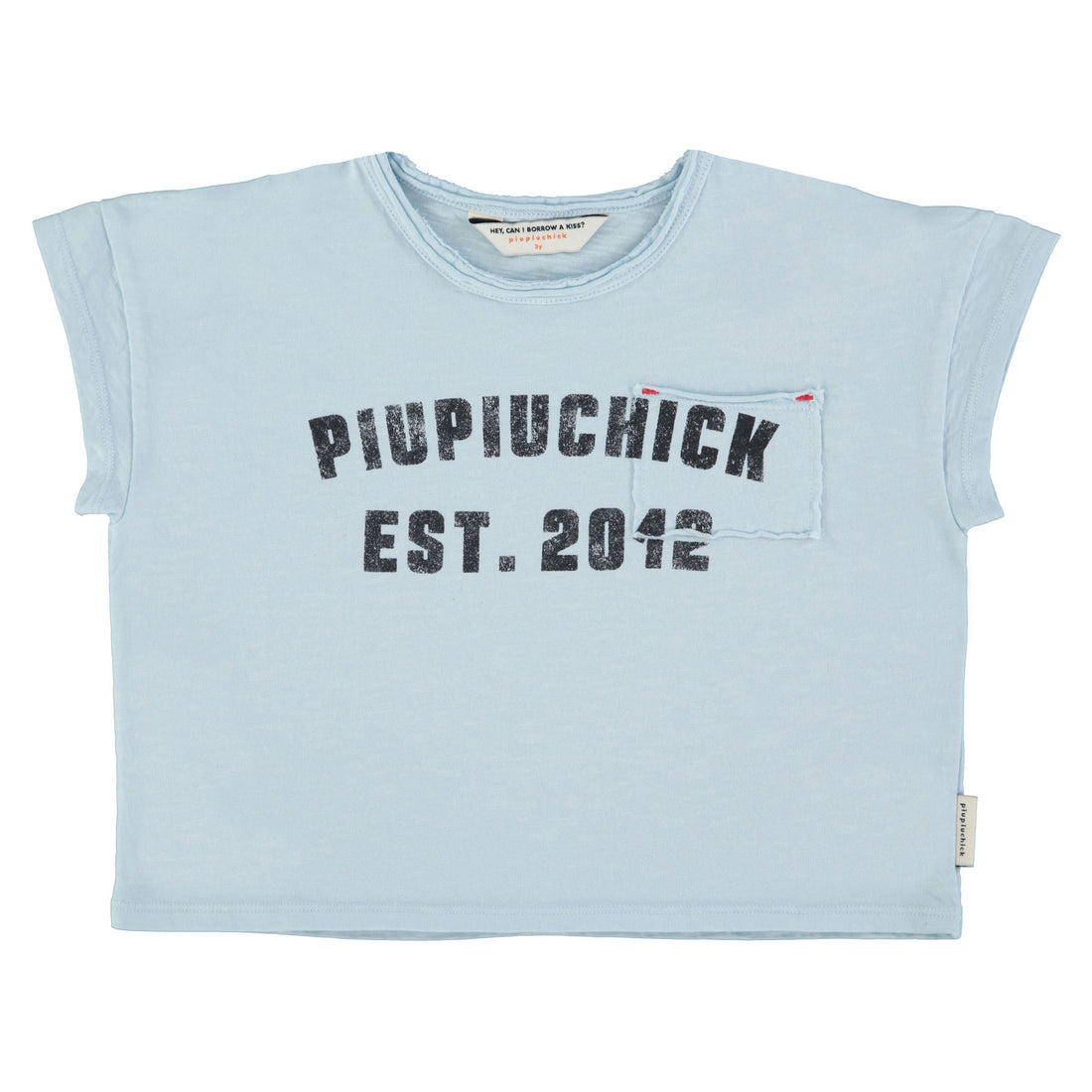 Piupiuchick Light Blue "Piupiuchick" Print T-Shirt