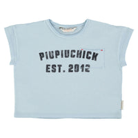 Piupiuchick Light Blue "Piupiuchick" Print T-Shirt