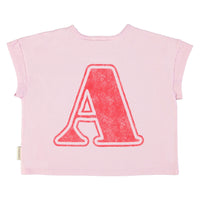 Piupiuchick Lilac "A" Print T-Shirt