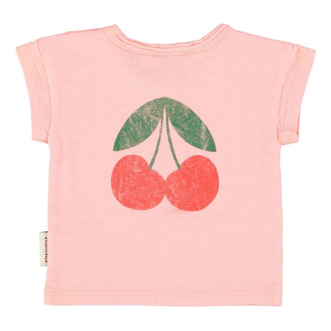 Piupiuchick Light Pink "Ma Cherie" Print Baby T-Shirt