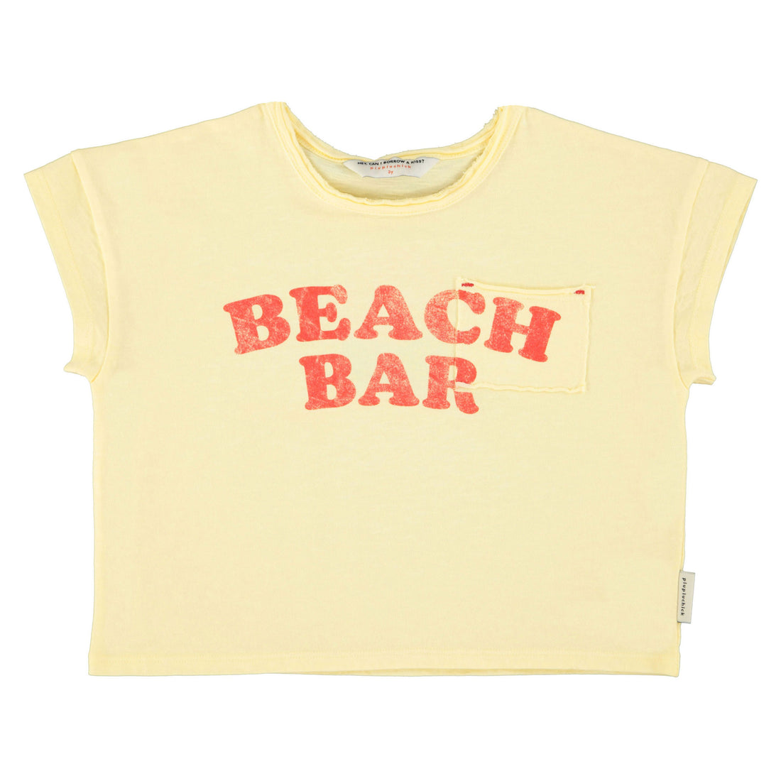 Piupiuchick Light Yellow "Beach Bar" Print T-Shirt