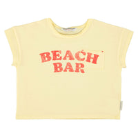 Piupiuchick Light Yellow "Beach Bar" Print T-Shirt