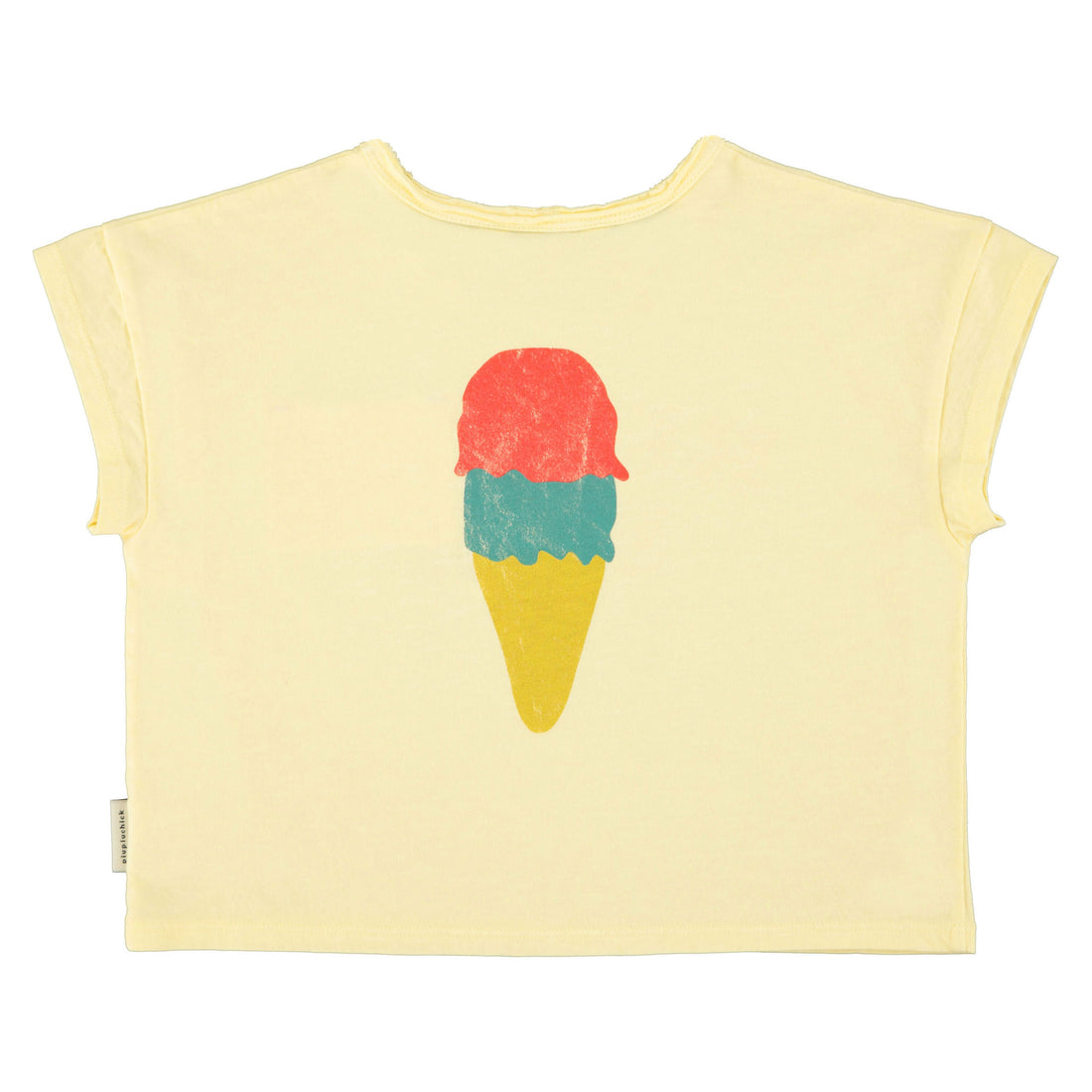 Piupiuchick Light Yellow "Beach Bar" Print T-Shirt