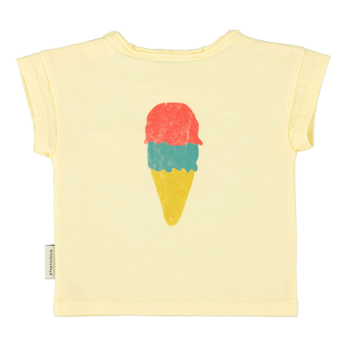 Piupiuchick Light Yellow "Beach Bar" Print Baby T-Shirt
