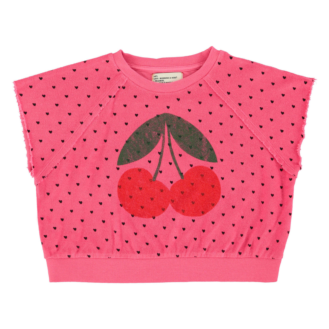 Piupiuchick Pink Cherry Print Sweatshirt