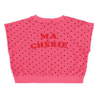 Piupiuchick Pink Cherry Print Sweatshirt