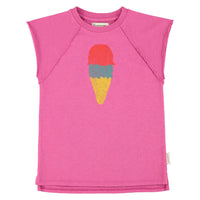 Piupiuchick Fuchsia Ice Cream Print Dress