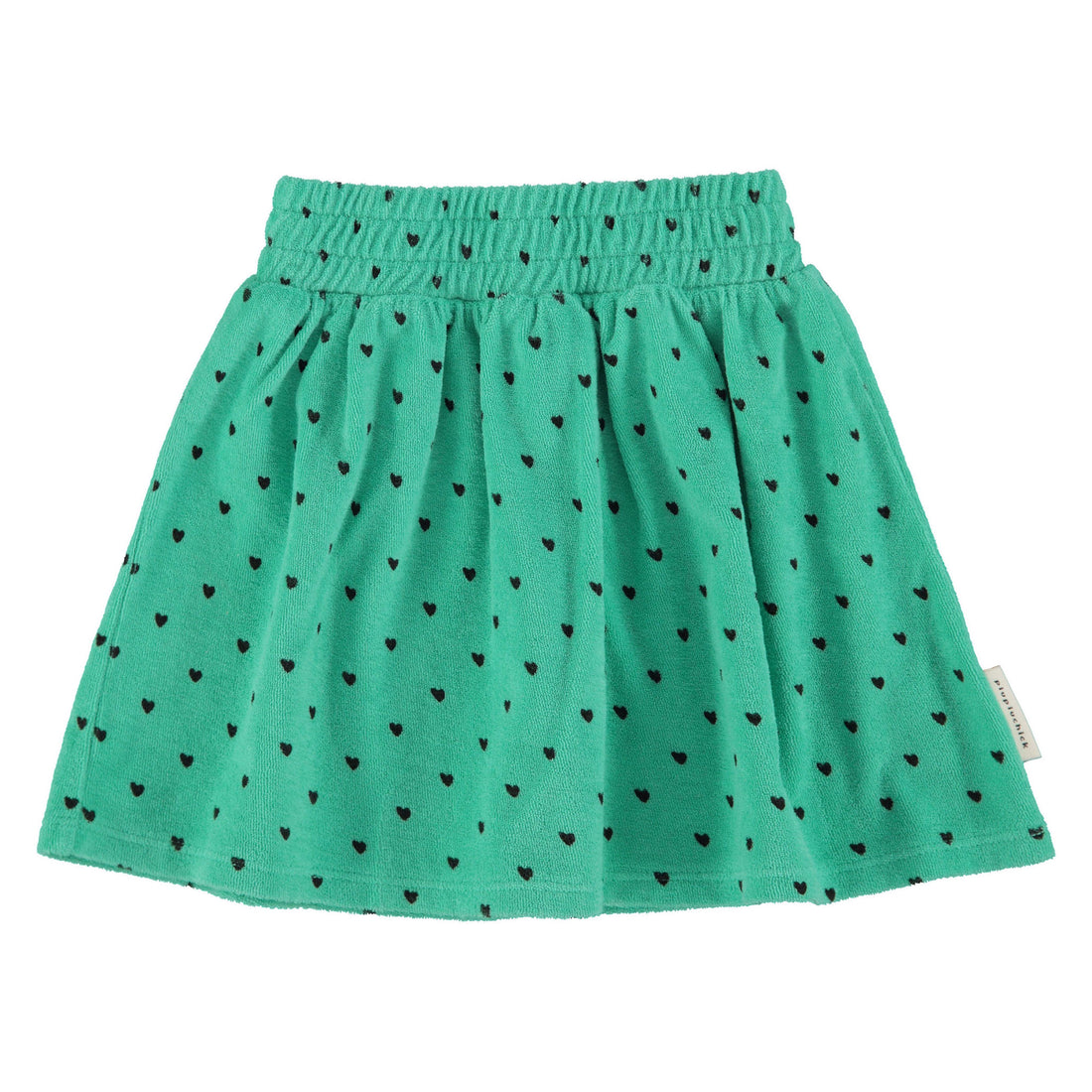 Piupiuchick Green/Black Hearts All Over Skirt