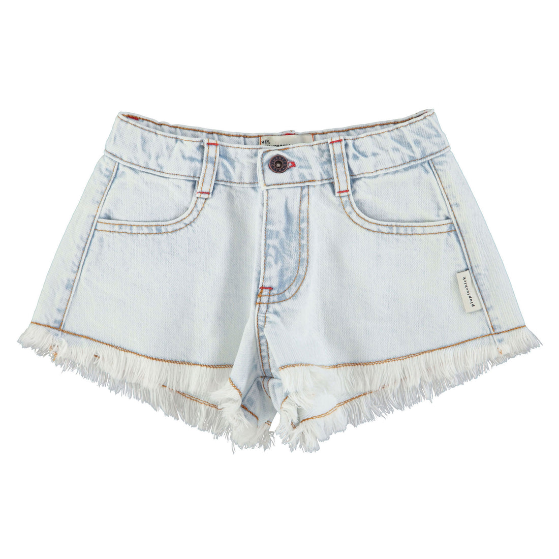 Piupiuchick Washed Light Blue Denim Shorts