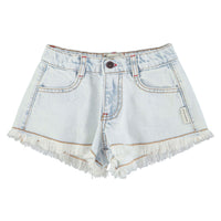 Piupiuchick Washed Light Blue Denim Shorts