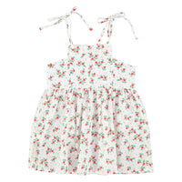 Piupiuchick Ecru/Red Flowers All Over Dress