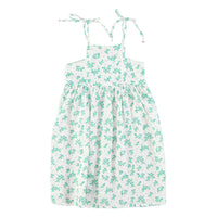 Piupiuchick Ecru/Green Flowers All Over Long Dress