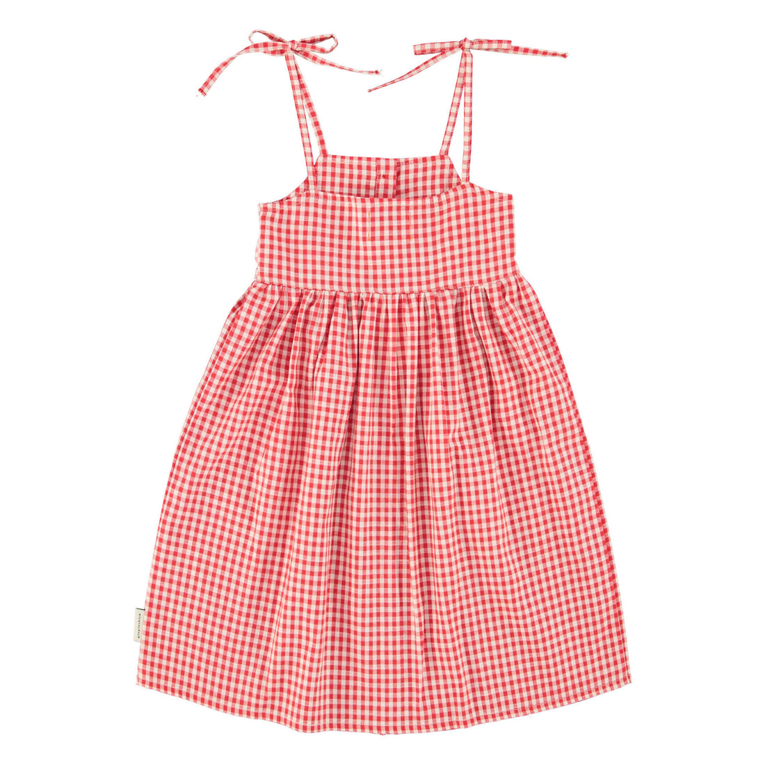 Piupiuchick Red/Ecru Checkered Long Dress