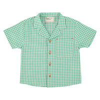 Piupiuchick Green/Ecru Checkered Hawaiian Shirt