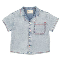 Piupiuchick Blue/Light Denim Hawaiian Shirt