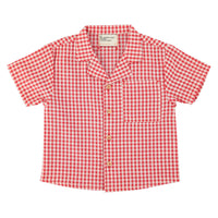 Piupiuchick Red/Ecru Checkered Hawaiian Shirt