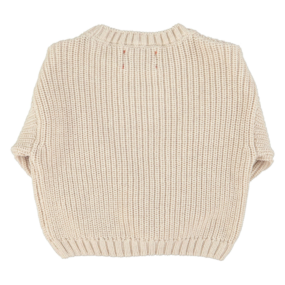 Piupiuchick Ecru/Red Heart Print Knitted Sweater