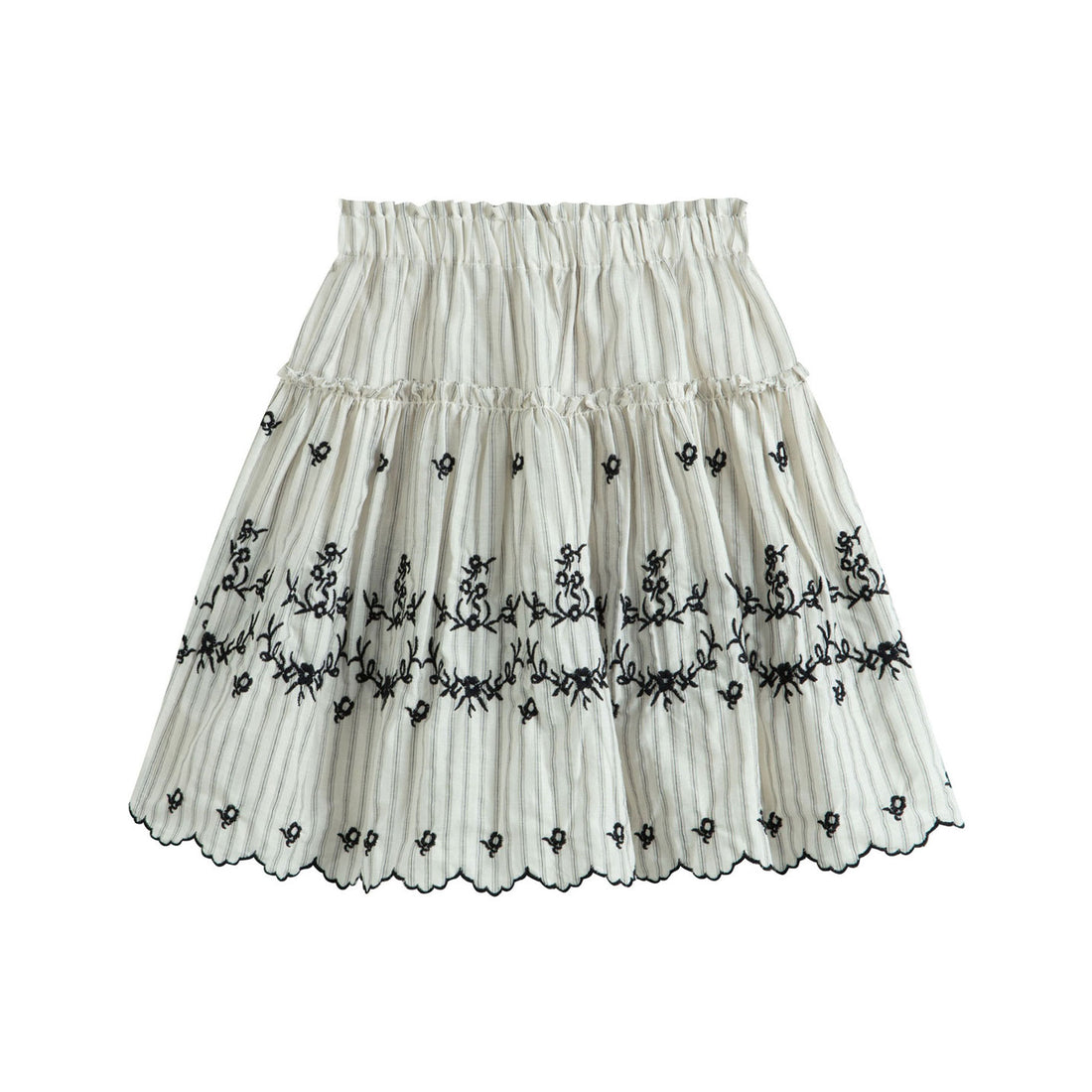 Cera Una Volta Black Stripes Tatiana Skirt