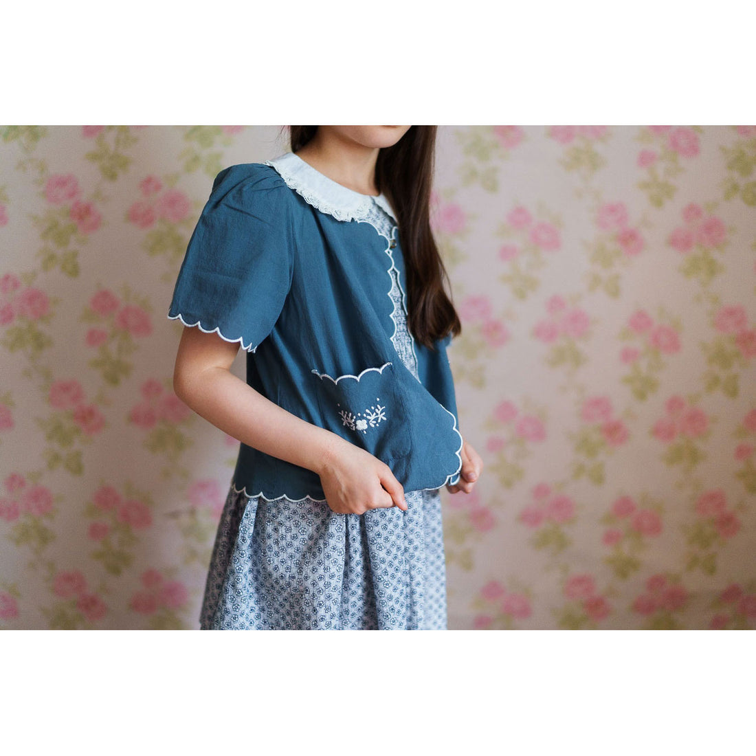 Little Cotton Clothes Pier Blue Flora Jacket