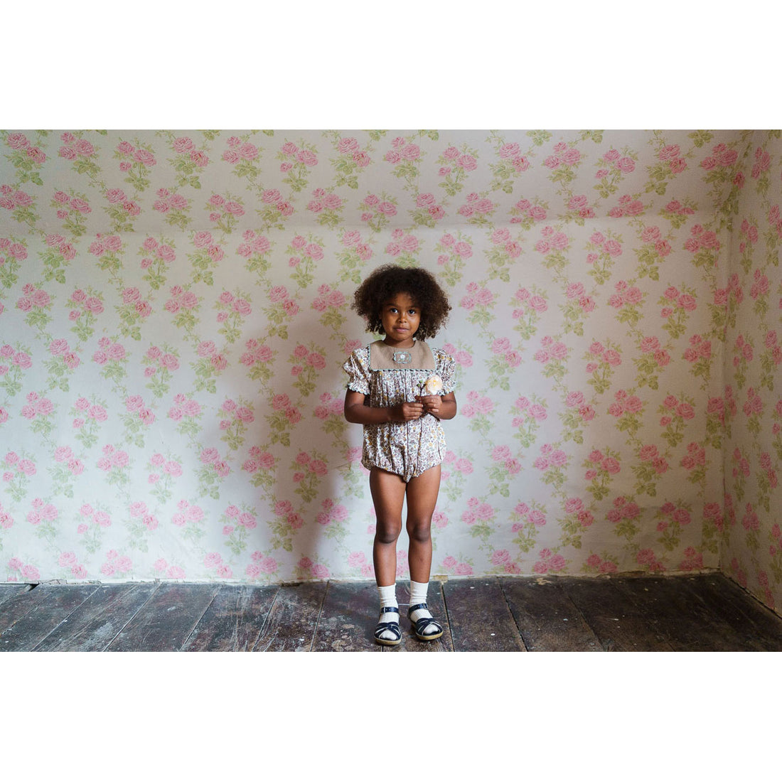 Little Cotton Clothes Yarrow Floral Emille Romper