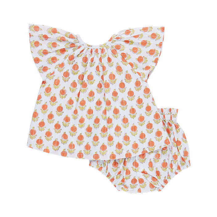Pink Chicken Blue Dahlia Baby Willow 2 Piece Set