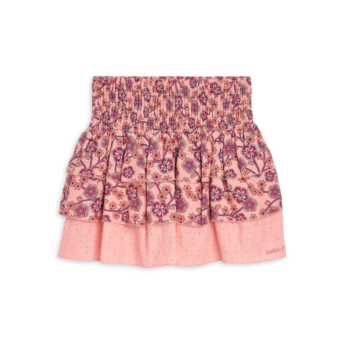 Scotch Shrunk Impatiens Pink Smocked Skirt