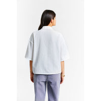 Indee Off White Stripe Cotton Shirt