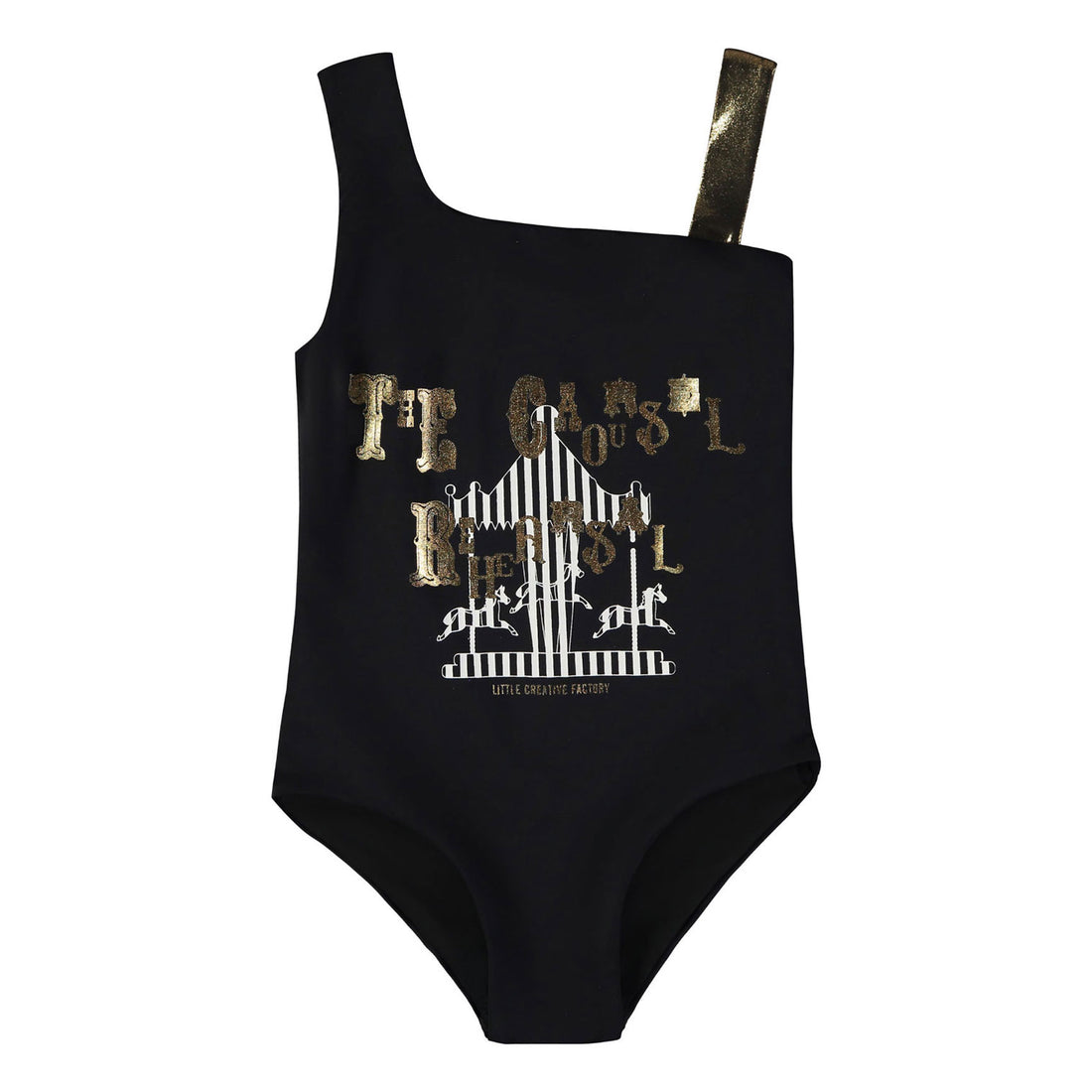 Little Creative Factory Black/Gold Carousel Bathing Suit