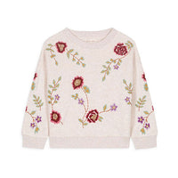 Louise Misha Flower Embroidery Rosalia Sweatshirt