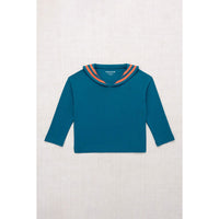 Misha and Puff Prussian Blue Sailor Top