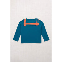 Misha and Puff Prussian Blue Sailor Top