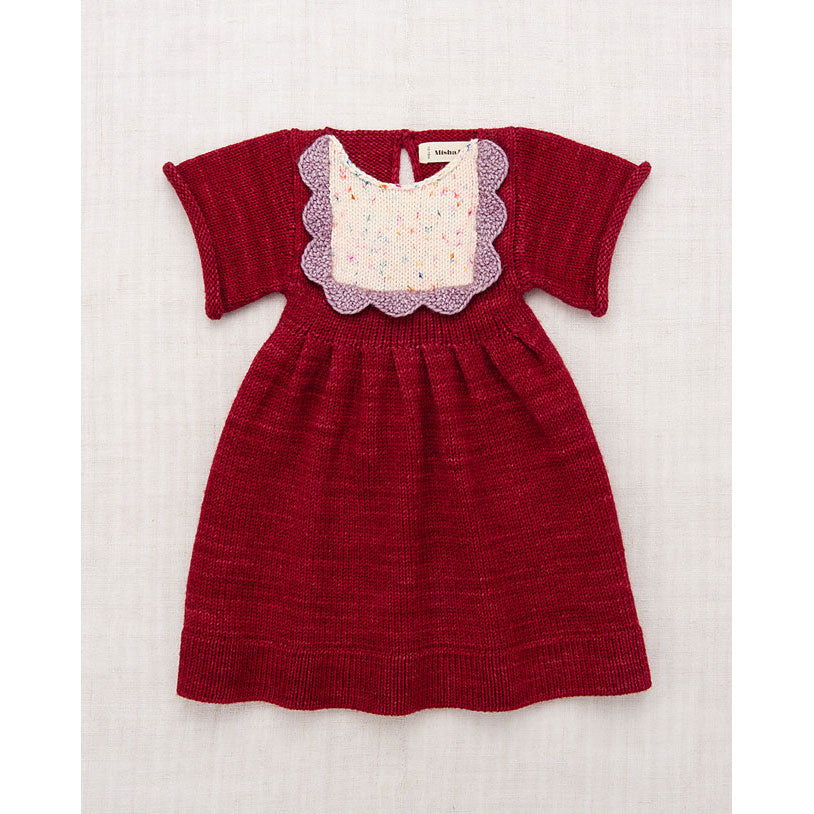 Misha and Puff Berry Scallop Bib Dress