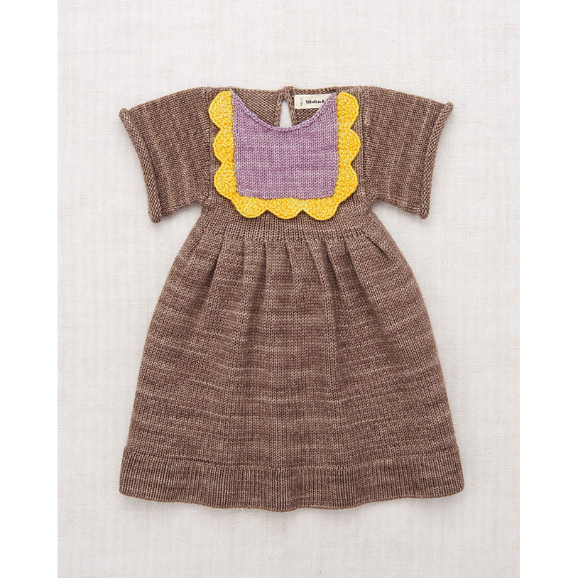 Misha and Puff Brut Scallop Bib Dress