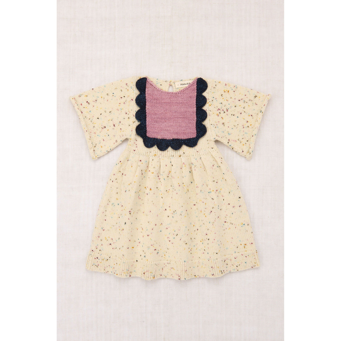 Misha and Puff  Snowglobe Confetti Scallop Bib Dress