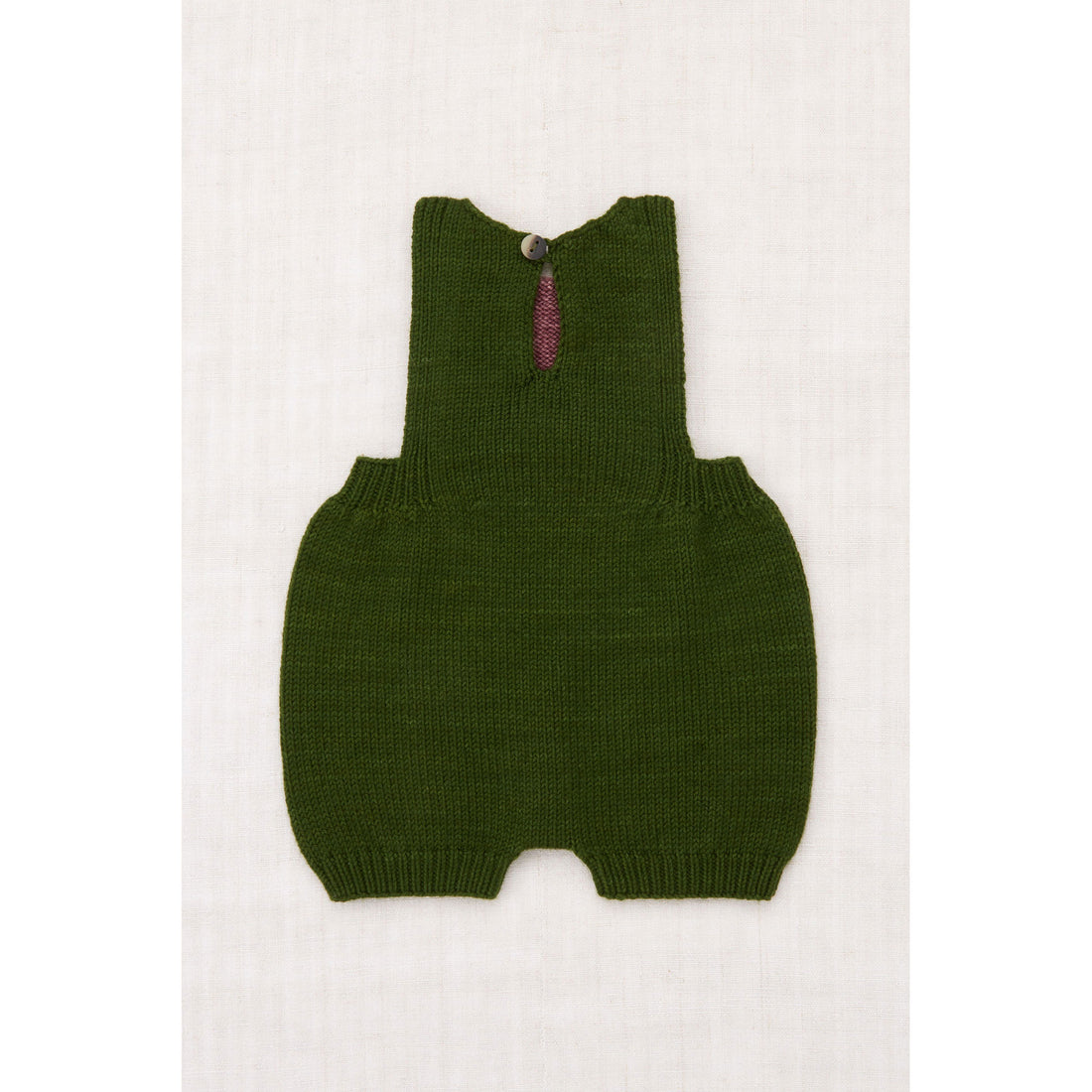 Misha and Puff Green Scallop Bib Romper