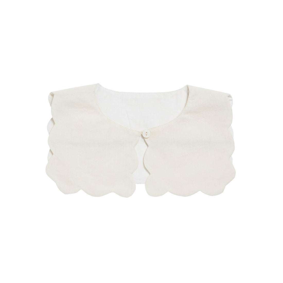 Little Cotton Clothes Off White Scallop Collar