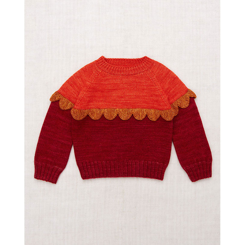 Misha and Puff Berry Scallop Yoke Sweater
