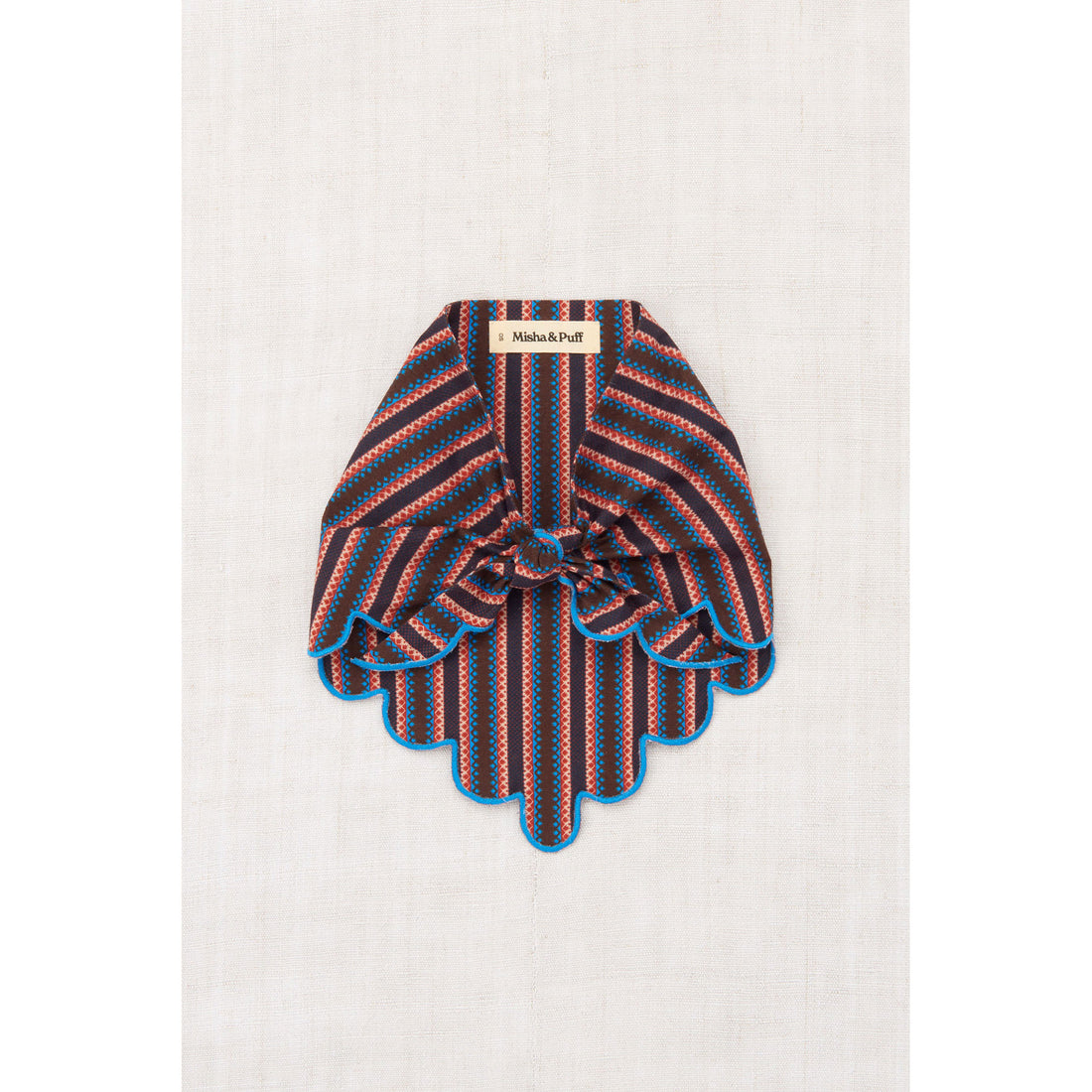 Misha and Puff Raisin Vaquero Stripe Scallop Scarf